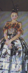 Figure 1 - Carla Bruni @ APS launch wearing a dress made from APS Prints